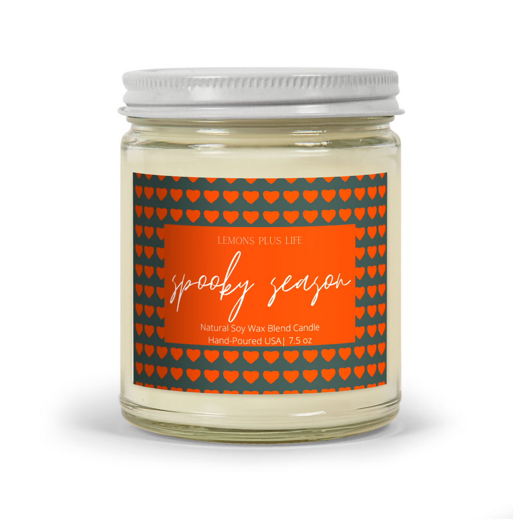 Spooky Season Halloween Candle, Natural Soy Wax Blend Candle, Fall Can –  Lemons Plus Life