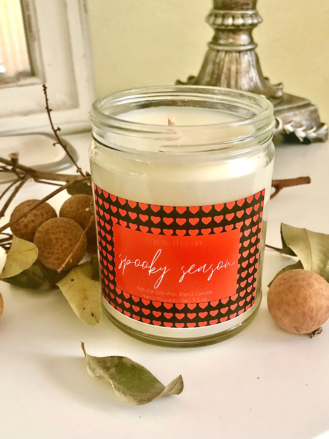 Spooky Season Halloween Candle, Natural Soy Wax Blend Candle, Fall Can –  Lemons Plus Life